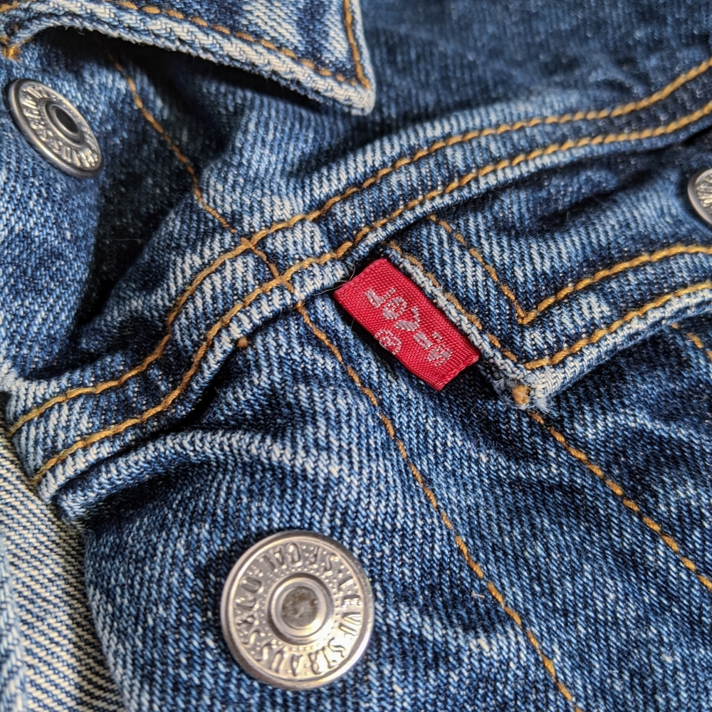 Levi's Jeans Jacket Boys Girls 2T Denim - Picture 5 of 8